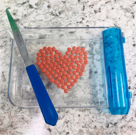 prescriptions pills in heart shape